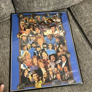 Country Music Legends Framed Collage Poster